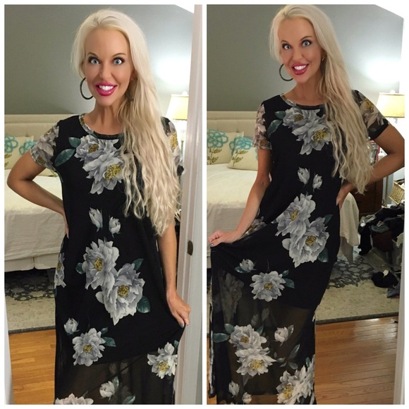 Stunning mesh overlay floral dress! - Picture 5 of 5